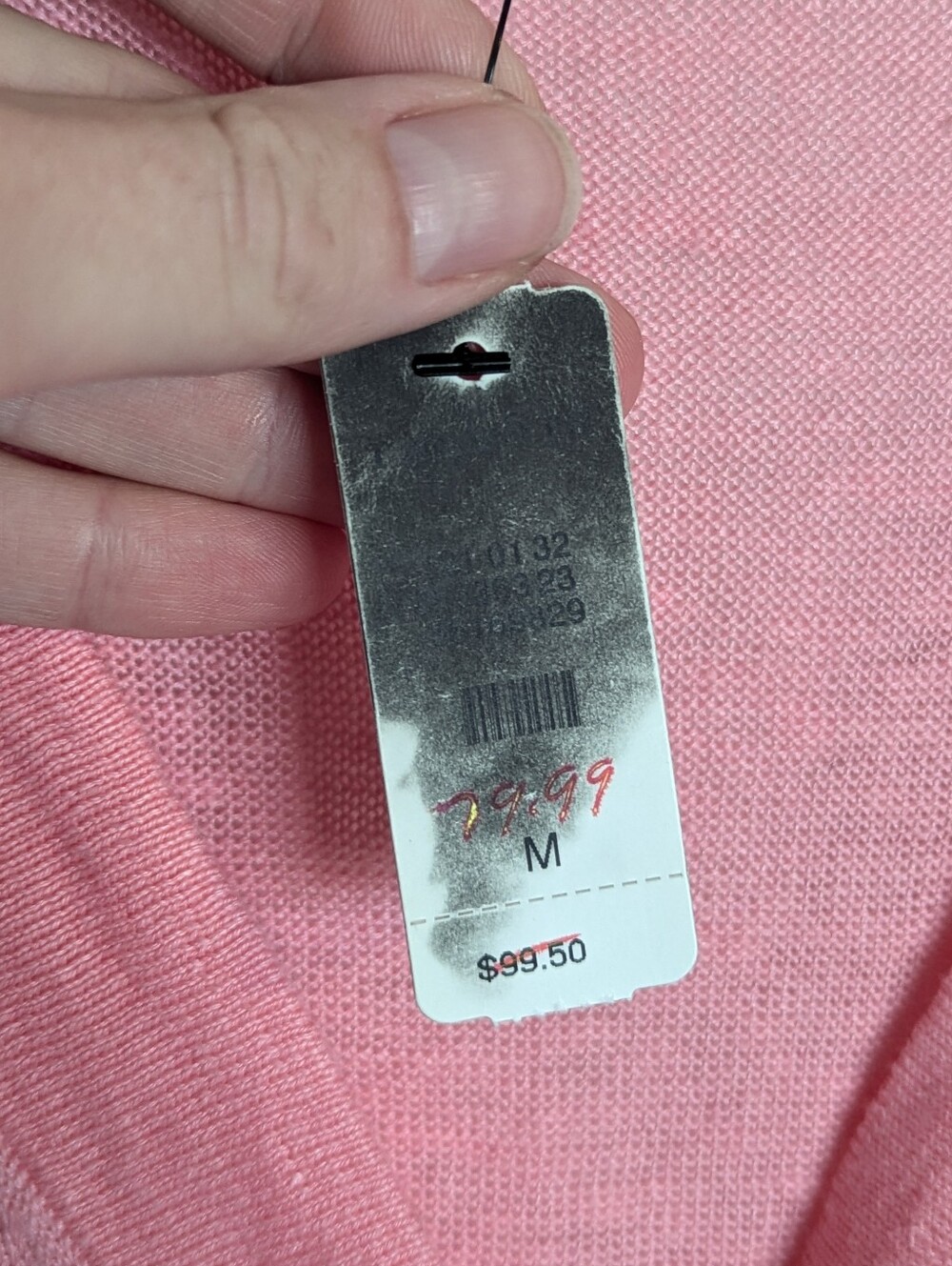 Talbot's Linen V-Neck Girlfriend Cardigan NWT - Pink sz M - Picture 4 of 8